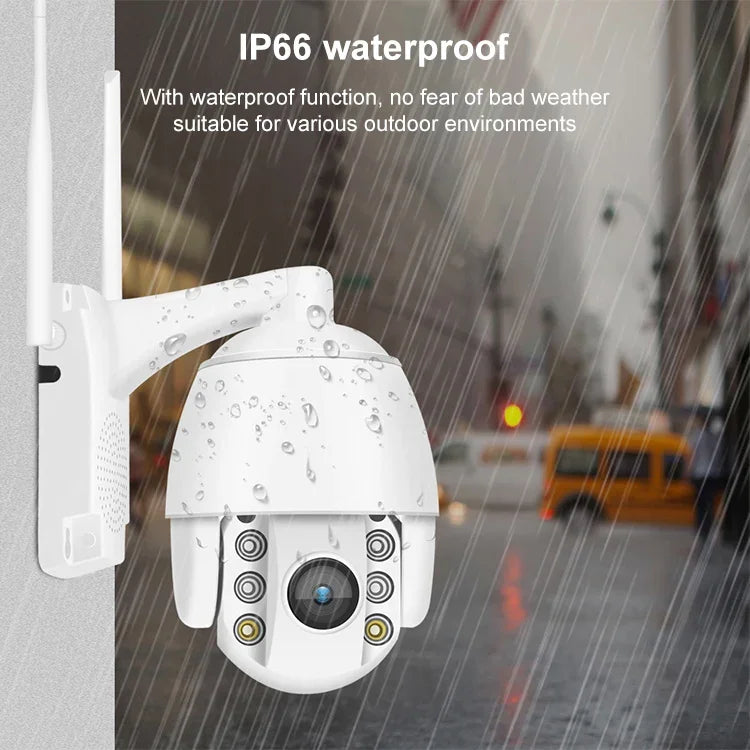 QX2 1080P HD 360°-Panorama-WLAN-Kamera für Tag und Nacht, Vollfarb-Bild, IP66 wasserdicht, unterstützt Bewegungserkennung, Zwei-Wege-Audio, TF-Kartensteckplatz, US-Stecker, WLAN-Version