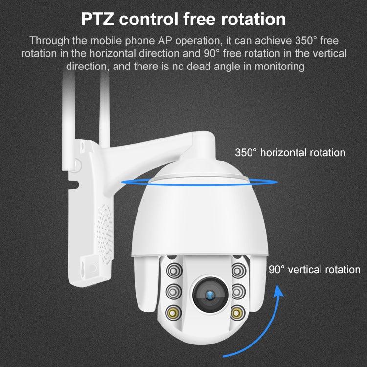 QX2 1080P HD 360°-Panorama-WLAN-Kamera für Tag und Nacht, Vollfarb-Bild, IP66 wasserdicht, unterstützt Bewegungserkennung, Zwei-Wege-Audio, TF-Kartensteckplatz, US-Stecker, WLAN-Version