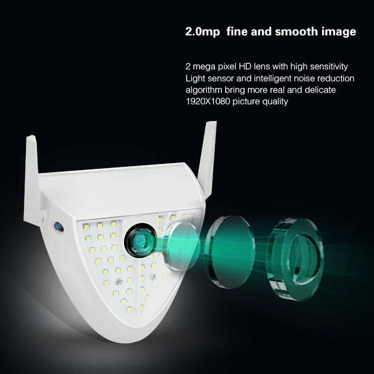 DP16 2,0 Megapixel 42 LEDs Gartenlicht-Smart-Kamera, unterstützt Bewegungserkennung / Nachtsicht / Sprach-Gegensprechanlage / TF-Karte, AU-Stecker, DP16