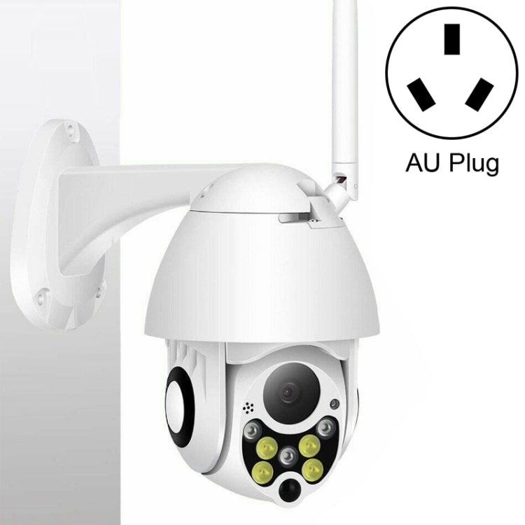 Kabellose HD-PTZ-Überwachungskamera für den Außenbereich, IP66 wasserdicht, Netzwerk-Dome-Kamera mit Nachtsicht- und Bewegungserkennung, TF-Kartensteckplatz, US-Stecker, 2,0 MP
