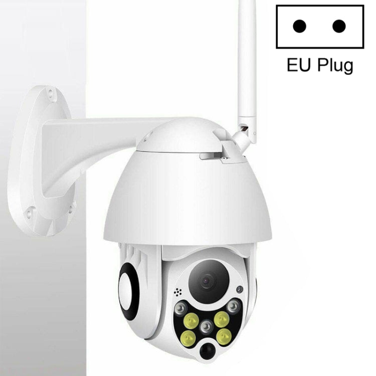 Kabellose HD-PTZ-Überwachungskamera für den Außenbereich, IP66 wasserdicht, Netzwerk-Dome-Kamera mit Nachtsicht- und Bewegungserkennung, TF-Kartensteckplatz, US-Stecker, 2,0 MP
