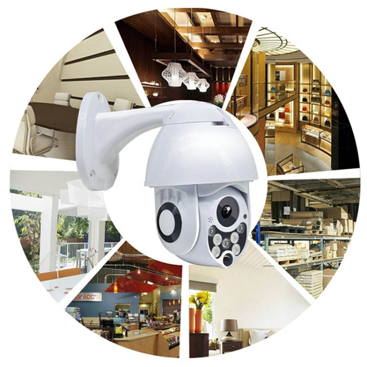 Kabellose HD-PTZ-Überwachungskamera für den Außenbereich, IP66 wasserdicht, Netzwerk-Dome-Kamera mit Nachtsicht- und Bewegungserkennung, TF-Kartensteckplatz, US-Stecker, 2,0 MP