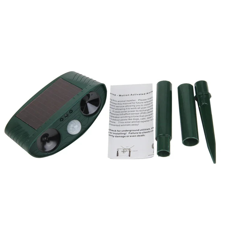 Leistungsstarker Ultraschall-Tiervertreiber mit Solarenergie, PIR-Sensor und Lichtsensor, RC-511