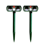 2 STK Leistungsstarker Solar-Ultraschall-Tiervertreiber mit PIR-Sensor und Lichtsensor, CE / ROHS-zertifiziert, 2 STK RC-510
