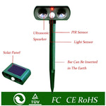 2 STK Leistungsstarker Solar-Ultraschall-Tiervertreiber mit PIR-Sensor und Lichtsensor, CE / ROHS-zertifiziert, 2 STK RC-510