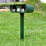 2 STK Leistungsstarker Solar-Ultraschall-Tiervertreiber mit PIR-Sensor und Lichtsensor, CE / ROHS-zertifiziert, 2 STK RC-510