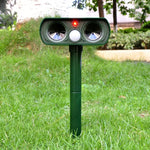 2 STK Leistungsstarker Solar-Ultraschall-Tiervertreiber mit PIR-Sensor und Lichtsensor, CE / ROHS-zertifiziert, 2 STK RC-510