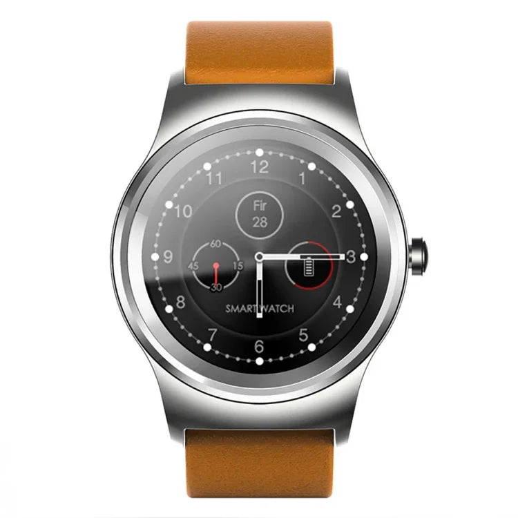 SMA-Round 1,28-Zoll-Farb-Touchscreen-Bluetooth-Smartwatch, wasserdicht, unterstützt Sprachsteuerung, Herzfrequenzmessung, Schlafüberwachung und Bluetooth-Kamera, kompatibel mit Android und iOS