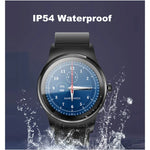 SMA-Round 1,28-Zoll-Farb-Touchscreen-Bluetooth-Smartwatch, wasserdicht, unterstützt Sprachsteuerung, Herzfrequenzmessung, Schlafüberwachung und Bluetooth-Kamera, kompatibel mit Android und iOS