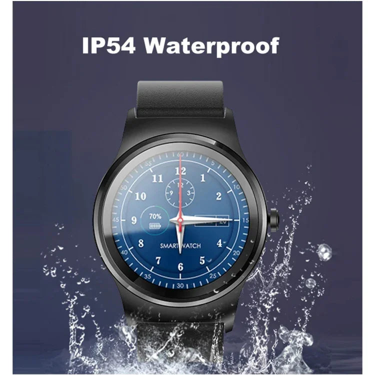 SMA-Round 1,28-Zoll-Farb-Touchscreen-Bluetooth-Smartwatch, wasserdicht, unterstützt Sprachsteuerung, Herzfrequenzmessung, Schlafüberwachung und Bluetooth-Kamera, kompatibel mit Android und iOS