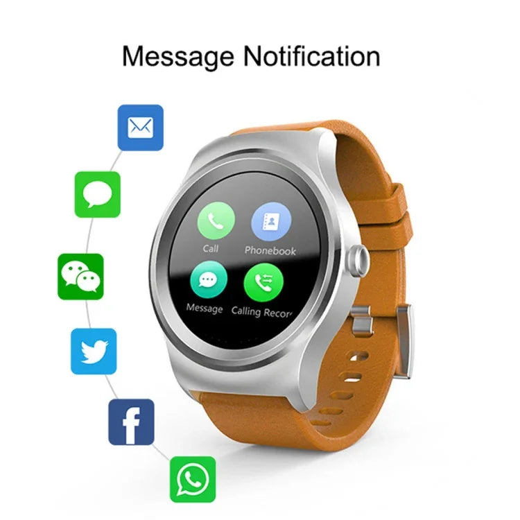 SMA-Round 1,28-Zoll-Farb-Touchscreen-Bluetooth-Smartwatch, wasserdicht, unterstützt Sprachsteuerung, Herzfrequenzmessung, Schlafüberwachung und Bluetooth-Kamera, kompatibel mit Android und iOS