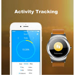 SMA-Round 1,28-Zoll-Farb-Touchscreen-Bluetooth-Smartwatch, wasserdicht, unterstützt Sprachsteuerung, Herzfrequenzmessung, Schlafüberwachung und Bluetooth-Kamera, kompatibel mit Android und iOS