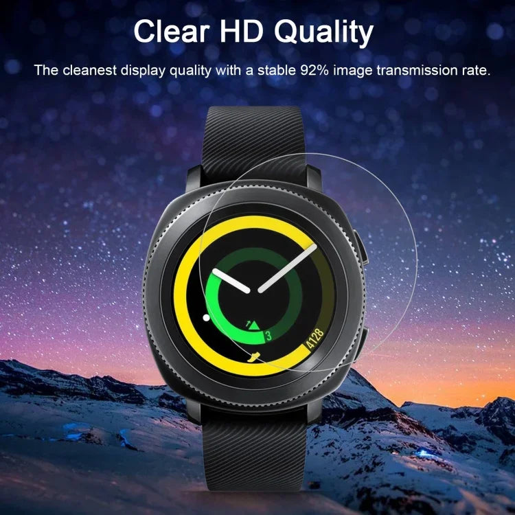 2 Stück ENKAY Hat-Prince Displayschutzfolie aus gehärtetem Glas für Samsung Gear Sport Smartwatch, 0,2 mm, 9H Oberflächenhärte, 2,15D explosionsgeschützt, für Samsung Gear Sport (2 Stück)