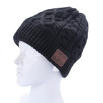 Gewellte, strukturierte, gestrickte Bluetooth-Headset-Mütze, warme Wintermütze mit Mikrofon für Jungen, Mädchen und Erwachsene