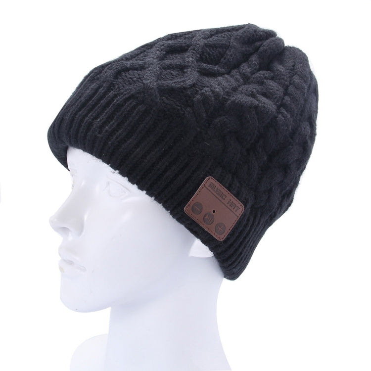 Gewellte, strukturierte, gestrickte Bluetooth-Headset-Mütze, warme Wintermütze mit Mikrofon für Jungen, Mädchen und Erwachsene