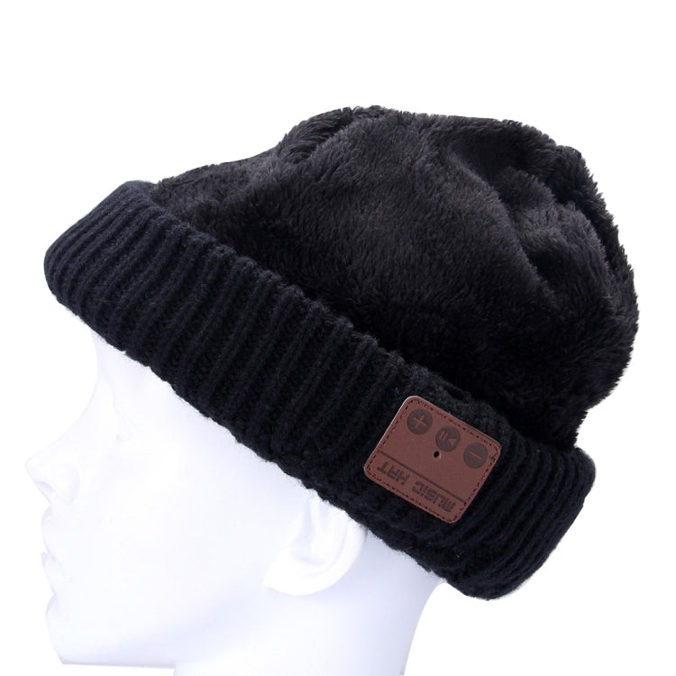 Gewellte, strukturierte, gestrickte Bluetooth-Headset-Mütze, warme Wintermütze mit Mikrofon für Jungen, Mädchen und Erwachsene