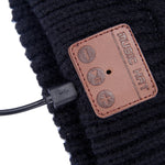 Gewellte, strukturierte, gestrickte Bluetooth-Headset-Mütze, warme Wintermütze mit Mikrofon für Jungen, Mädchen und Erwachsene