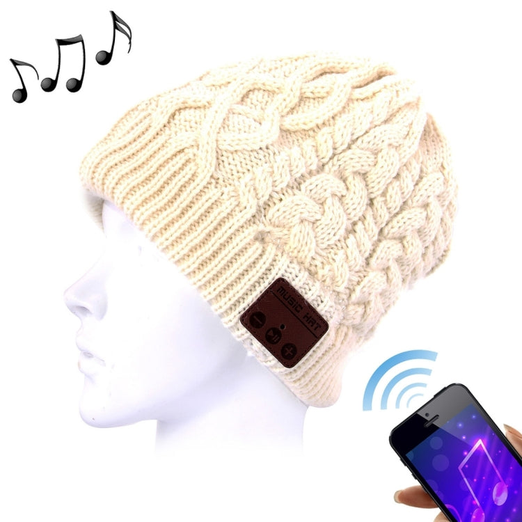 Gewellte, strukturierte, gestrickte Bluetooth-Headset-Mütze, warme Wintermütze mit Mikrofon für Jungen, Mädchen und Erwachsene
