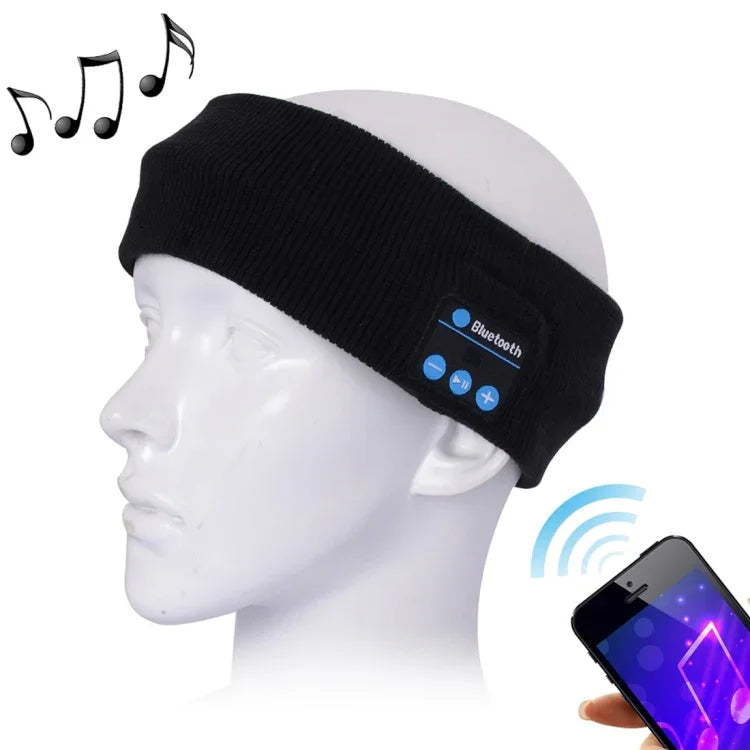 Gestricktes Bluetooth-Headset mit Mikrofon für Sport und Musik, kompatibel mit iPhone, Samsung und anderen Bluetooth-Geräten