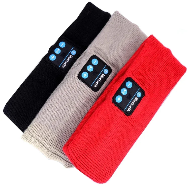 Gestricktes Bluetooth-Headset mit Mikrofon für Sport und Musik, kompatibel mit iPhone, Samsung und anderen Bluetooth-Geräten