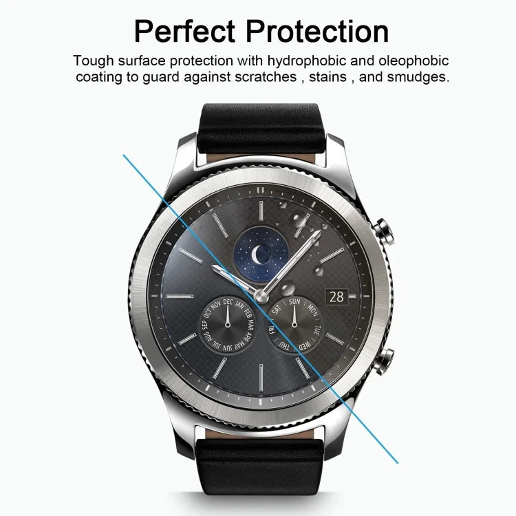 ENKAY Hat-Prince Displayschutzfolie aus gehärtetem Glas für Samsung Gear S3 Smartwatch, 0,2 mm, 9H Oberflächenhärte, 2,15D explosionsgeschützt