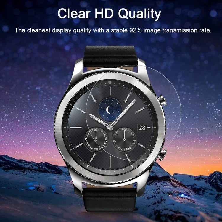 ENKAY Hat-Prince Displayschutzfolie aus gehärtetem Glas für Samsung Gear S3 Smartwatch, 0,2 mm, 9H Oberflächenhärte, 2,15D explosionsgeschützt