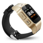 D99+ 1,22 Zoll HD LCD-Bildschirm GPS-Smartwatch für Senioren, wasserdicht, unterstützt GPS + LBS + WLAN-Ortung / Zwei-Wege-Wahl / Sprachüberwachung / Erste-Hilfe-Funktion per Knopfdruck / Alarm bei Handgelenksablösung / Sicherheitszaun, D99+ Roségold