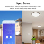 Sonoff T2 Touch 86mm gehärtetes Glas Panel Wandschalter Smart Home Licht Touch-Schalter, kompatibel mit Alexa und Google Home, AC 100V-240V, EU-Stecker, 86mm/ 2 EU-Stecker