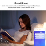 Sonoff T2 Touch 86mm gehärtetes Glas Panel Wandschalter Smart Home Licht Touch-Schalter, kompatibel mit Alexa und Google Home, AC 100V-240V, EU-Stecker, 86mm/ 2 EU-Stecker