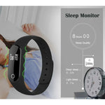 TLW25 0,42 Zoll OLED-Display Bluetooth-Smart-Armband, IP66 wasserdicht, unterstützt Herzfrequenzmessung / Schrittzähler / Anruferinnerung / Schlafüberwachung / Bewegungserinnerung / Alarm / Fernauslöser, kompatibel mit Android- und iOS-Telefonen