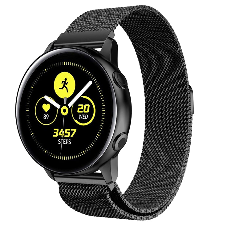 Milanis Magnetisches Edelstahl-Mesh-Armband für Galaxy Watch Active 20 mm