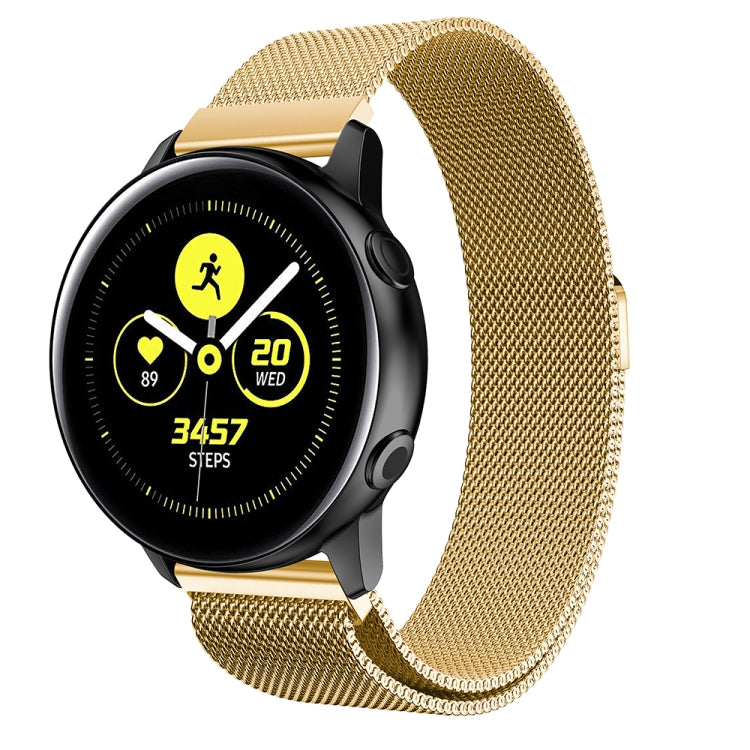 Milanis Magnetisches Edelstahl-Mesh-Armband für Galaxy Watch Active 20 mm