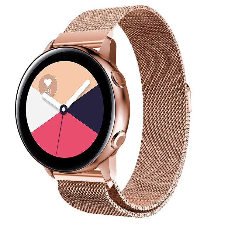 Milanis Magnetisches Edelstahl-Mesh-Armband für Galaxy Watch Active 20 mm
