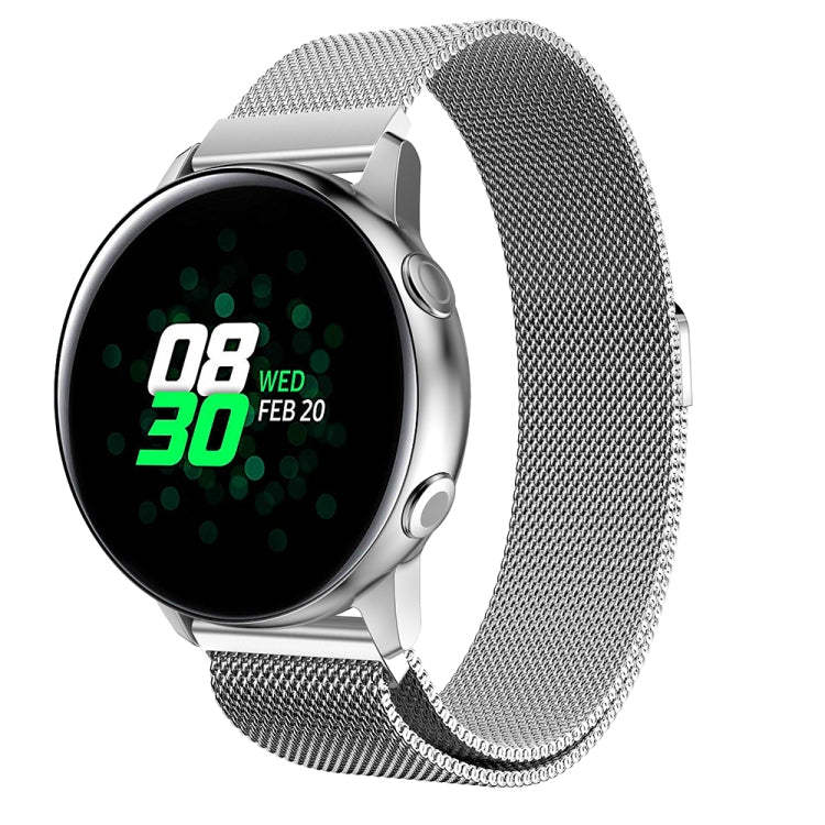 Milanis Magnetisches Edelstahl-Mesh-Armband für Galaxy Watch Active 20 mm