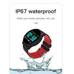KY108 Smart-Armband, 1,3 Zoll (3,3 cm), 240 x 240 Pixel Auflösung, IP67 wasserdicht, unterstützt Anruferinnerung, Herzfrequenzmessung, Schlafüberwachung, Blutdruckmessung und Blutsauerstoffmessung