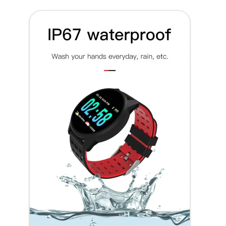 KY108 Smart-Armband, 1,3 Zoll (3,3 cm), 240 x 240 Pixel Auflösung, IP67 wasserdicht, unterstützt Anruferinnerung, Herzfrequenzmessung, Schlafüberwachung, Blutdruckmessung und Blutsauerstoffmessung