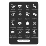 KY108 Smart-Armband, 1,3 Zoll (3,3 cm), 240 x 240 Pixel Auflösung, IP67 wasserdicht, unterstützt Anruferinnerung, Herzfrequenzmessung, Schlafüberwachung, Blutdruckmessung und Blutsauerstoffmessung
