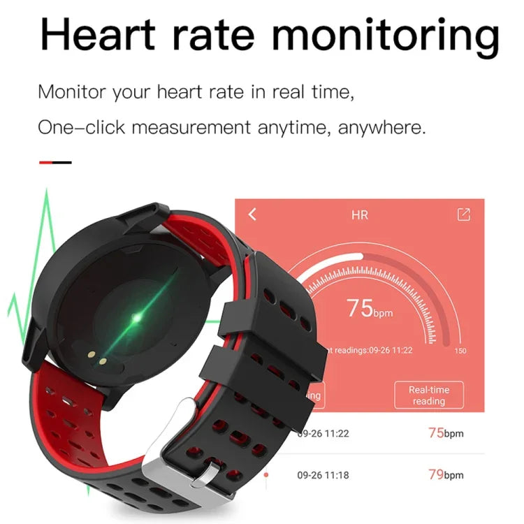 KY108 Smart-Armband, 1,3 Zoll (3,3 cm), 240 x 240 Pixel Auflösung, IP67 wasserdicht, unterstützt Anruferinnerung, Herzfrequenzmessung, Schlafüberwachung, Blutdruckmessung und Blutsauerstoffmessung