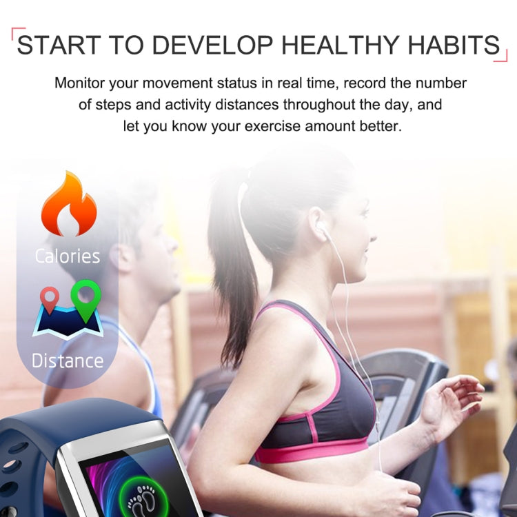 TD19 Smart-Armband mit 1,14 Zoll IPS-Bildschirm, IP67 wasserdicht, unterstützt Anruferinnerung, Herzfrequenzmessung, Blutdruckmessung, Schlafüberwachung und Fernauslöser für die Kamera.