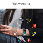 TD19 Smart-Armband mit 1,14 Zoll IPS-Bildschirm, IP67 wasserdicht, unterstützt Anruferinnerung, Herzfrequenzmessung, Blutdruckmessung, Schlafüberwachung und Fernauslöser für die Kamera.