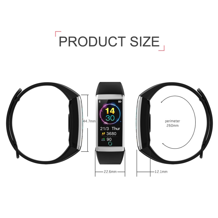 TD19 Smart-Armband mit 1,14 Zoll IPS-Bildschirm, IP67 wasserdicht, unterstützt Anruferinnerung, Herzfrequenzmessung, Blutdruckmessung, Schlafüberwachung und Fernauslöser für die Kamera.