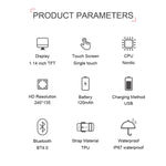 TD19 Smart-Armband mit 1,14 Zoll IPS-Bildschirm, IP67 wasserdicht, unterstützt Anruferinnerung, Herzfrequenzmessung, Blutdruckmessung, Schlafüberwachung und Fernauslöser für die Kamera.
