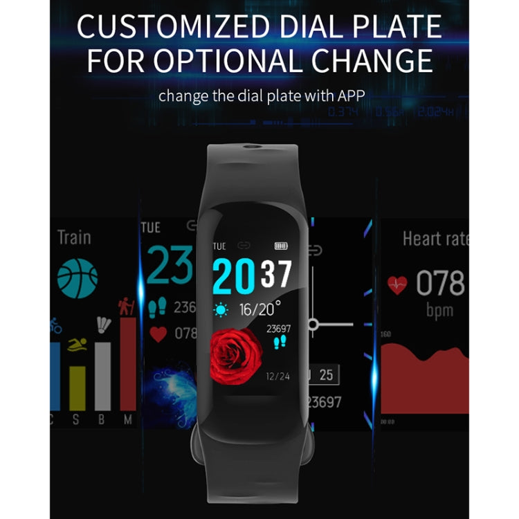 H29 Smart-Armband mit 1,14 Zoll IPS-Farbdisplay, IP67 wasserdicht, unterstützt Schrittzählung, Anruferinnerung, Herzfrequenzmessung und Schlafüberwachung