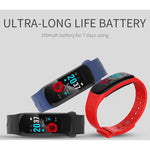 H29 Smart-Armband mit 1,14 Zoll IPS-Farbdisplay, IP67 wasserdicht, unterstützt Schrittzählung, Anruferinnerung, Herzfrequenzmessung und Schlafüberwachung