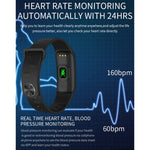 H29 Smart-Armband mit 1,14 Zoll IPS-Farbdisplay, IP67 wasserdicht, unterstützt Schrittzählung, Anruferinnerung, Herzfrequenzmessung und Schlafüberwachung