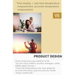V8 Smart-Temperaturüberwachungsarmband, Temperaturmessbereich: 30–45 Grad Celsius