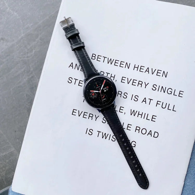 Universelles, doppelseitiges Lederarmband (20 mm) für Samsung Galaxy Watch 20 mm Smartwatch
