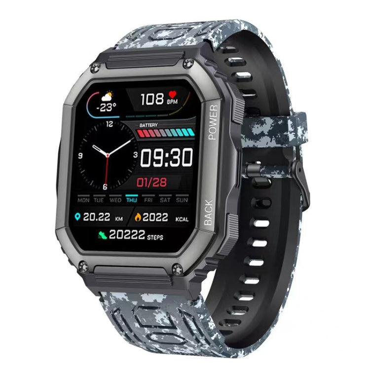 KR06 Wasserdichte Schrittzähler-Sport-Smartwatch, unterstützt Herzfrequenz-/Blutdruckmessung/Bluetooth-Anrufe