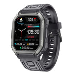 KR06 Wasserdichte Schrittzähler-Sport-Smartwatch, unterstützt Herzfrequenz-/Blutdruckmessung/Bluetooth-Anrufe
