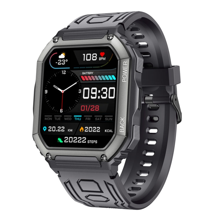 KR06 Wasserdichte Schrittzähler-Sport-Smartwatch, unterstützt Herzfrequenz-/Blutdruckmessung/Bluetooth-Anrufe